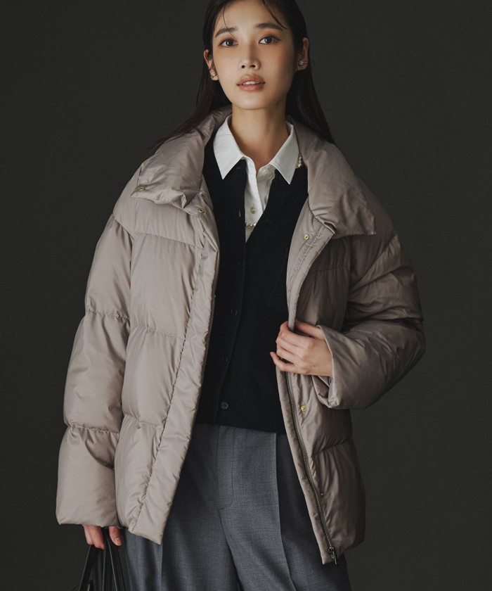 Oggi掲載】シレータフタ ハイネック ショート ダウンコート(508640808