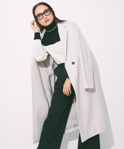 ウールカシミヤメルトン チェスターコート