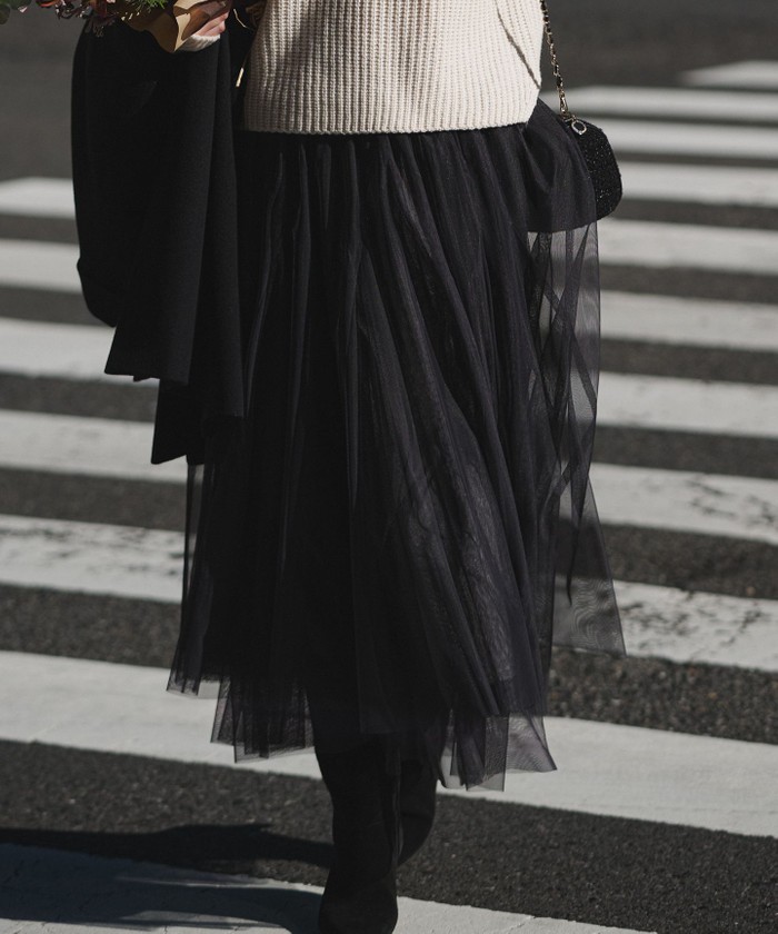 グレー系｜Aラインスカート｜23区 (Lサイズ)(ニジュウサンク Lサイズ