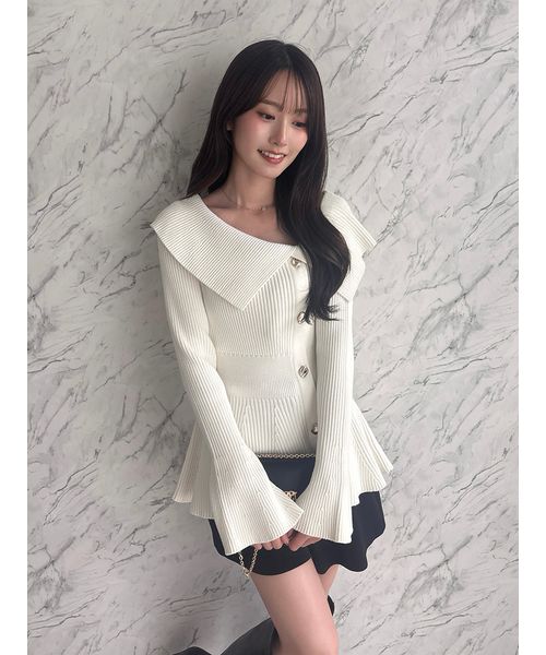 SNIDEL ペプラムニットプルオーバー ピンク 新品 ペプラムニットプルオーバー(508640887)｜阪急百貨店公式通販サイト