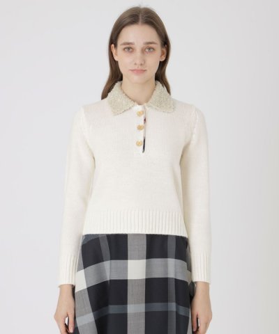 ヘアリーアルパカウールスパンコールカラーニット