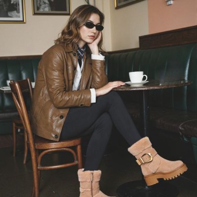 スティーブ マデン STEVE MADDEN ファースエードショートブーツ