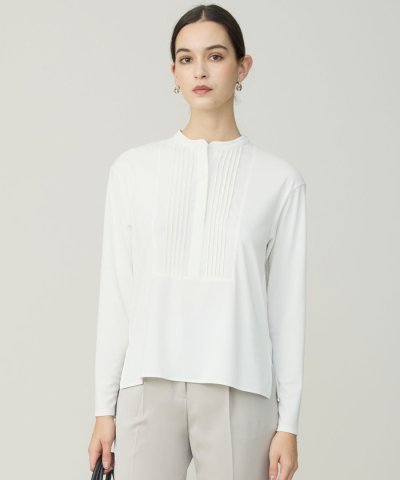 イージージョーゼット ピンタックカットソー