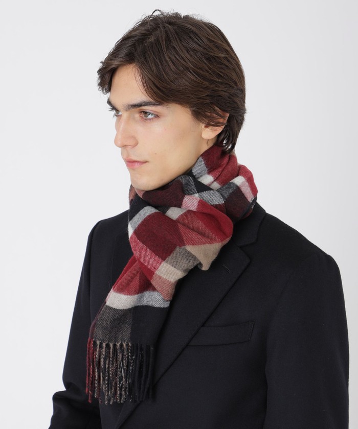 クレストブリッジチェックリバーシブルマフラー(508596454)｜HANKYU