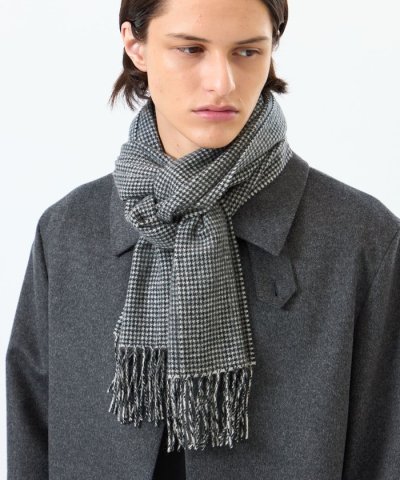 ウォッシャブルウールカシミヤ ブリティッシュチェックマフラー