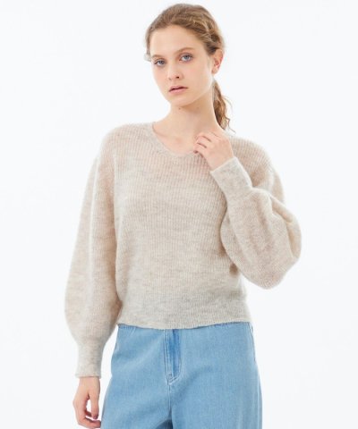 【WEB&一部店舗限定】モヘヤミックスVネックニット