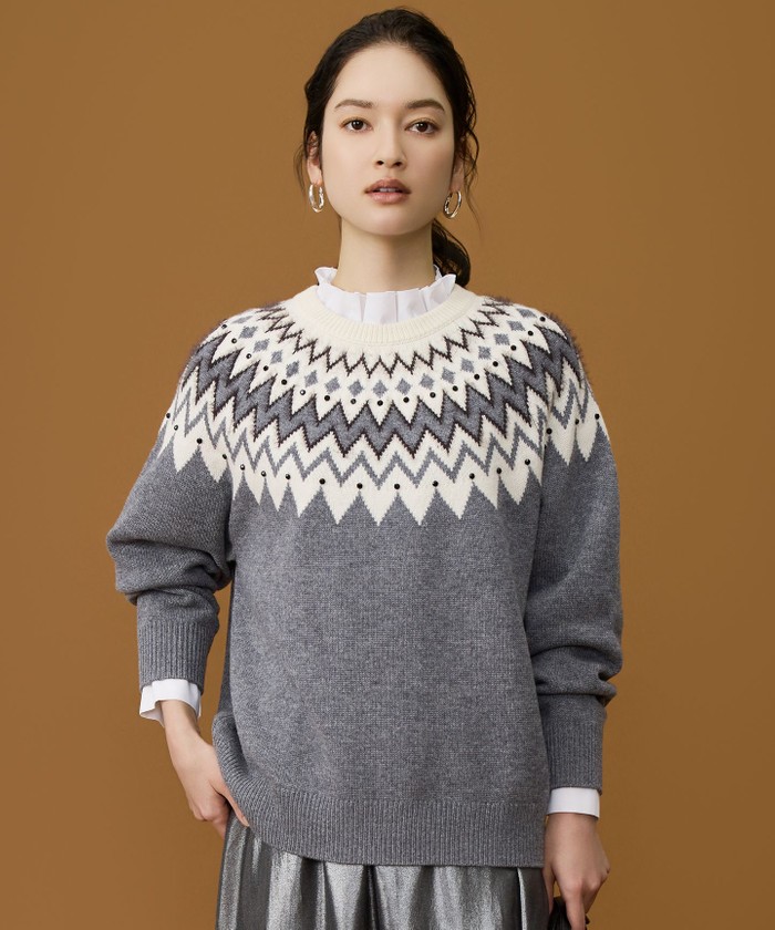 マンシングウェア◆ウール100% ニット セーター 日本製 アイボリー Lサイズ その他｜ニット・セーター｜自由区 (Lサイズ)(ジユウクエル)｜阪急