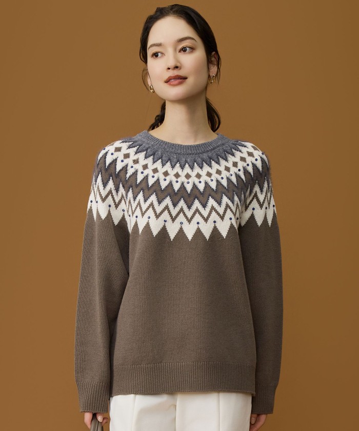 グレー系｜ニット・セーター｜自由区 (Lサイズ)(ジユウクエル)｜阪急