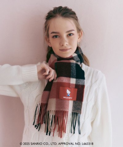 【ハローキティコラボ】クレストブリッジチェックマフラー