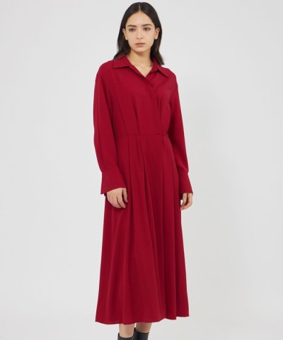 ウールビエラ カシュクールシャツドレス