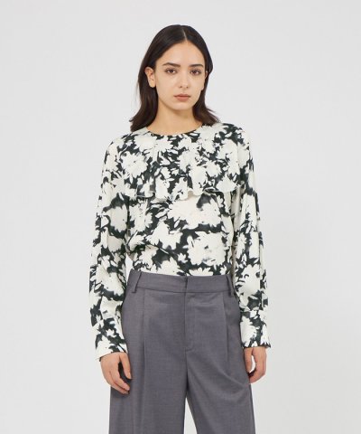 フィオーレサテン フライヨークブラウス