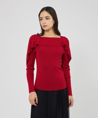 ドレープショルダーニット プルオーバー