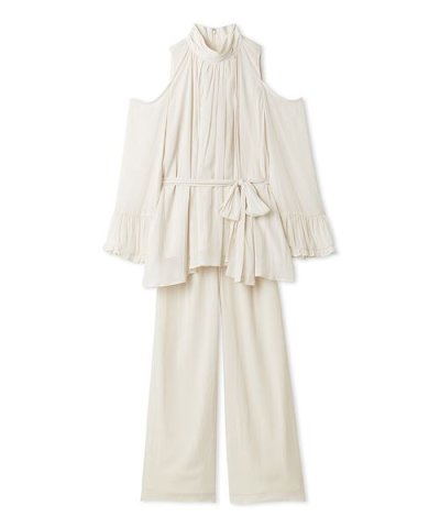 コールドショルダーパンツセットアップ