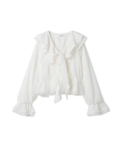 Sustainableバリエーションフリルブラウス