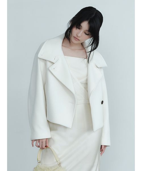 スタンドカラーショートコート(508650191)｜阪急百貨店公式通販サイト