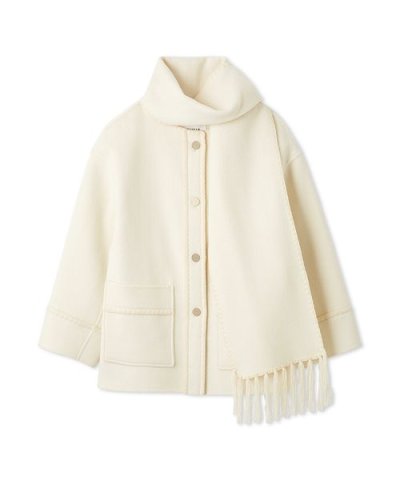 ブランケットフリンジコート