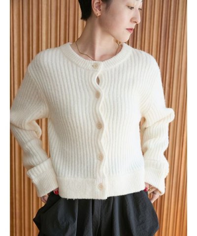 ブラッシュドアンサンブルニット