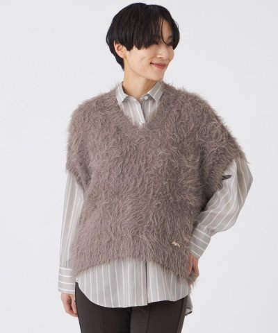 フェザータッチVネックニットベスト