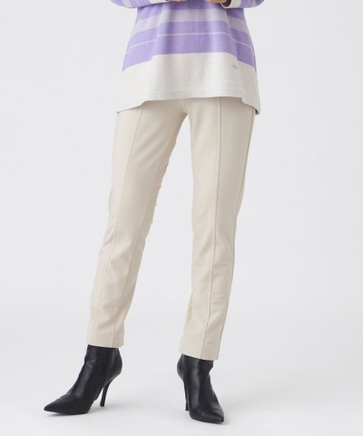 【ウォッシャブル】裏起毛ハイテンションクロップドパンツ