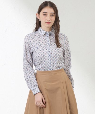 【LIBERTY】Ribbon Medallion タナローンシャツブラウス