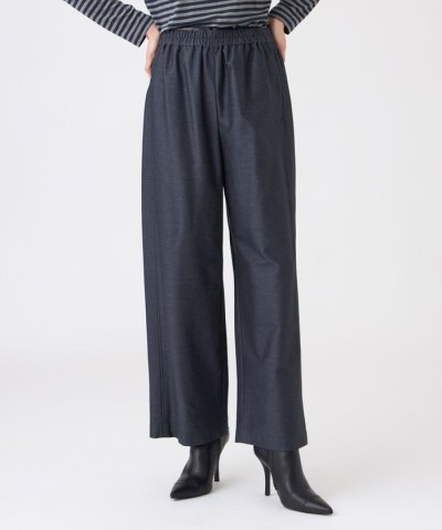 【ウォッシャブル】デニムライクモックロディパンツ