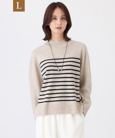 【L】【ウォッシャブル】エアリーウールニットプルオーバー