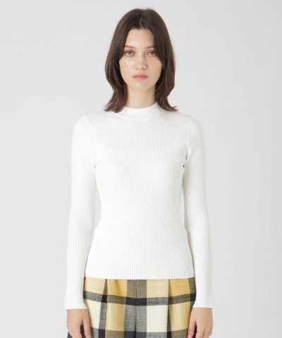 レーヨンストレッチハイネックニット