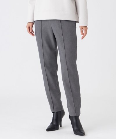 【L】【マシンウォッシャブル】TRダブルクロスピンタックパンツ