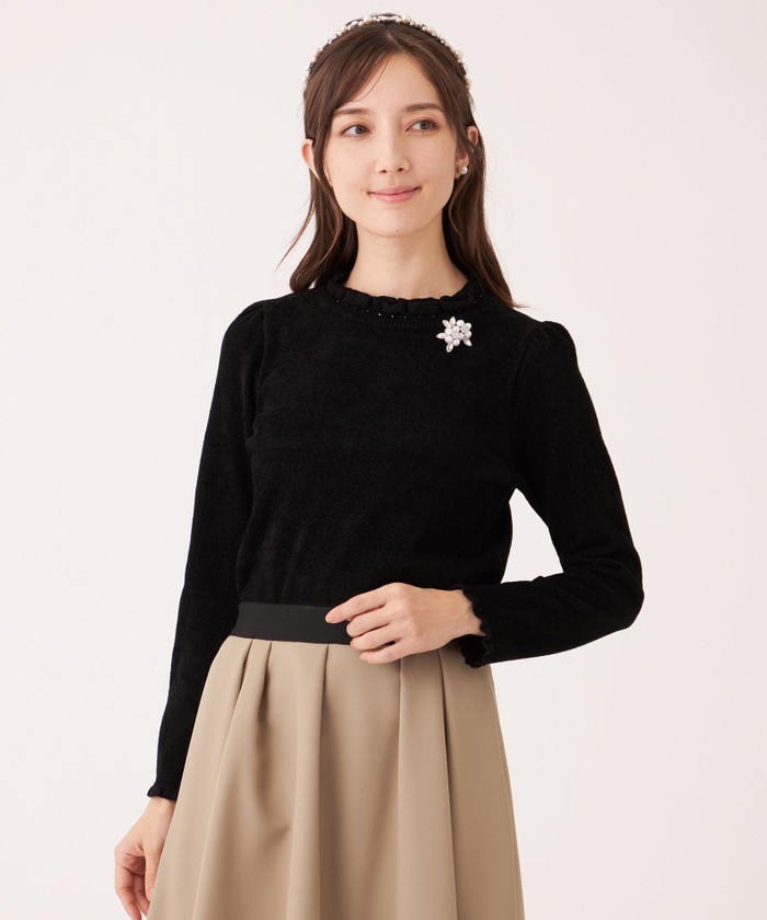 レーヨンモール フリルハイネックニット(508641781)｜阪急百貨店公式