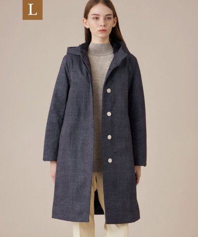 【L】【CHRYSTON/クリストン】デニムプリントソロタフタコート