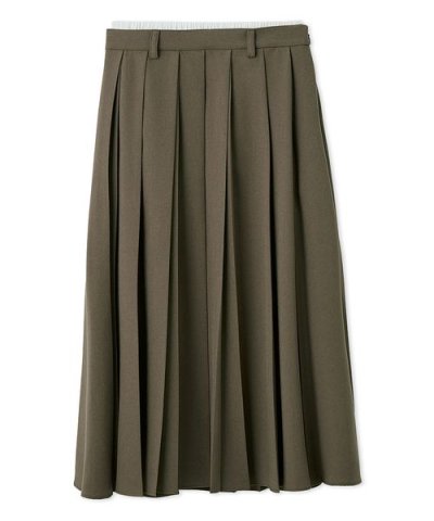 ダブルウエストランダムプリーツスカート