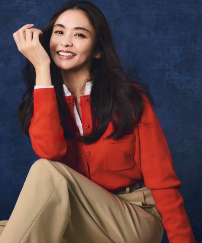 【滝沢眞規子さん着用/Oggi掲載】コットンカシミヤ ポケット カーディガン