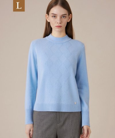 【L】ウールカシミヤアーガイルニット