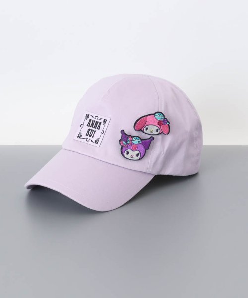 アナスイ ANNA SUI マイメロディ&クロミ 刺しゅうブローチ付きキャップ 