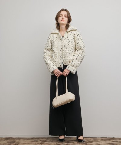 ツイードダウンジャケット