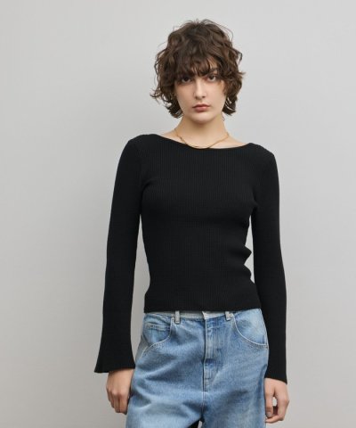 アイレットリブニットトップ