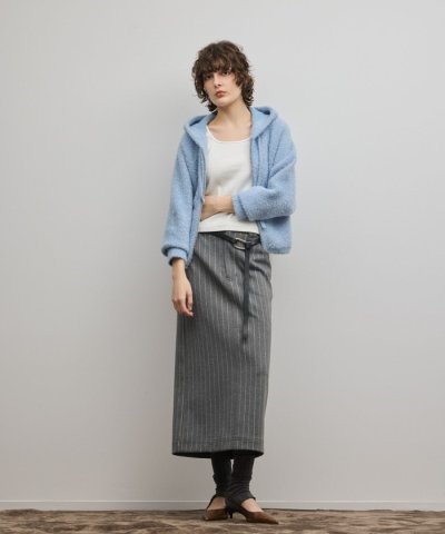 フェザーニットパーカー