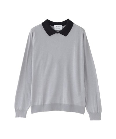 【JOHN SMEDLEY】バイカラーニットポロシャツ