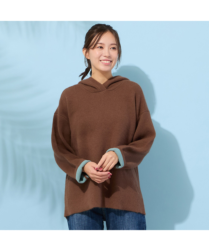 ピサーノ PISANO FOXダブルフェイス・フーディーニット(508664271