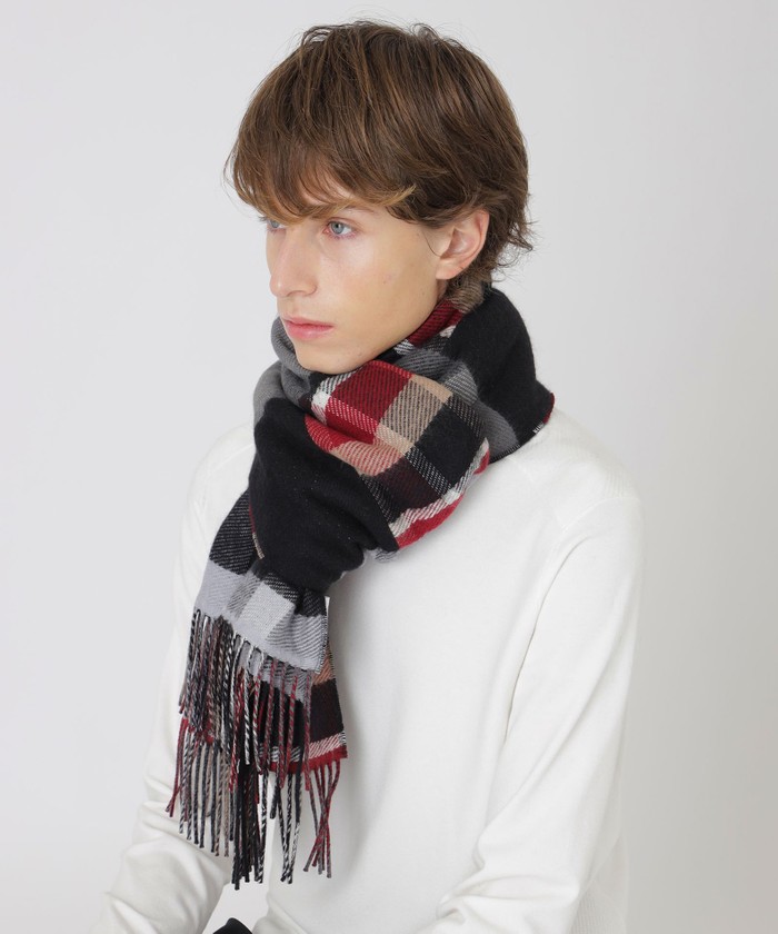 渋谷店・WEB限定】パッチワークランダムチェックマフラー(508622308