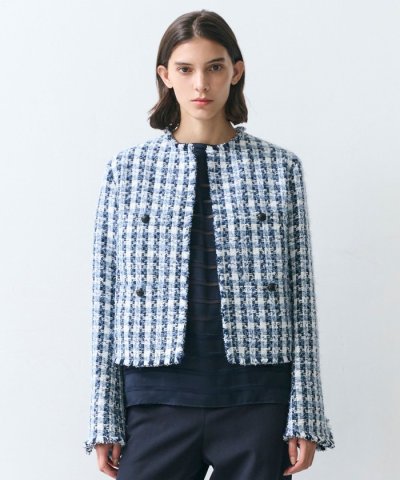 BERYL / ファンシーツイードノーカラージャケット