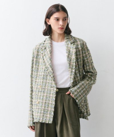 BERYL / ファンシーツイードダブルジャケット