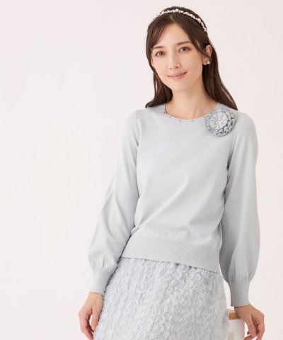 ニットコサージュ プルオーバー