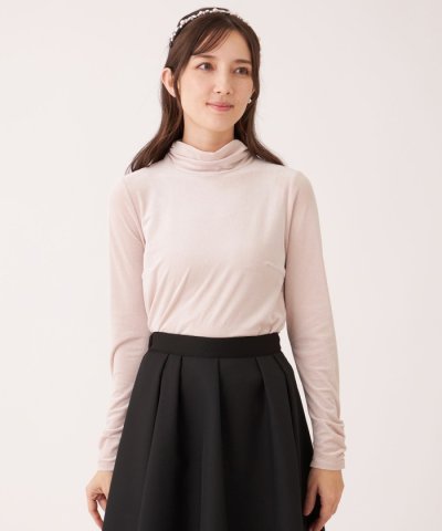 シアーベロア ハイネックカットソー