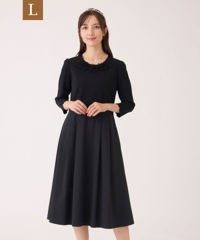 【L】チュールブレード ニットワンピース