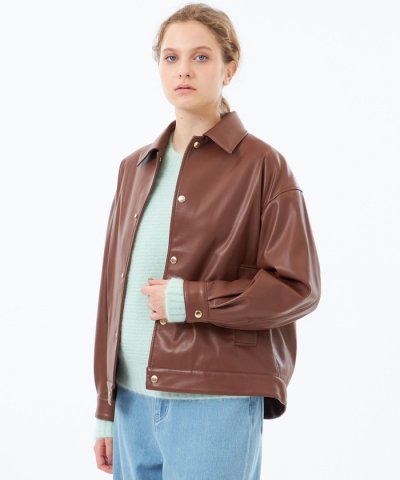 【WEB&一部店舗限定】Faux Leatherブルゾン