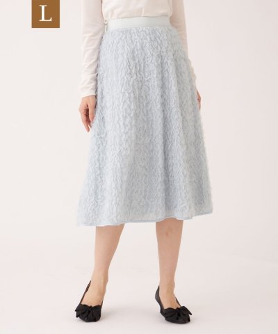 【L】フェザー刺しゅう スカート