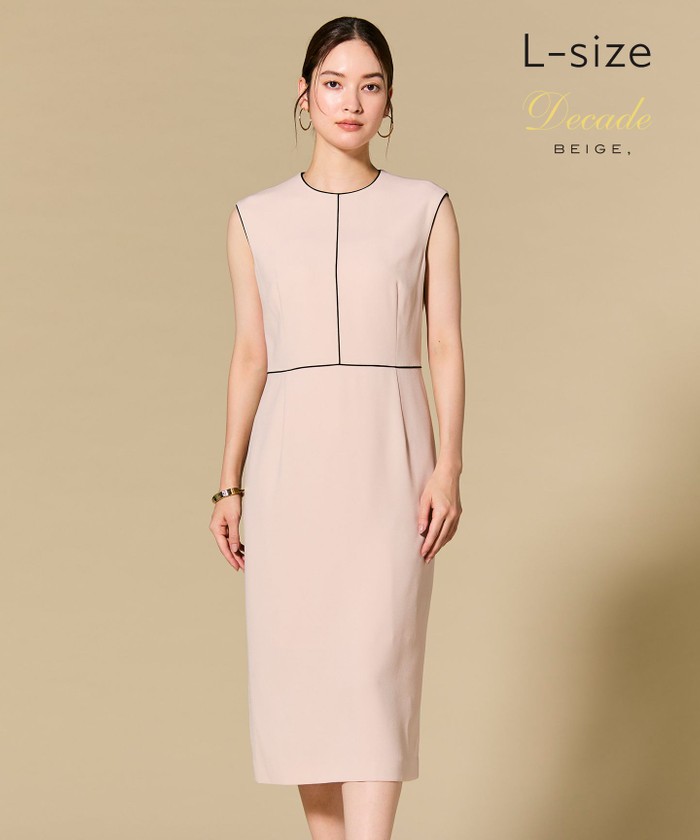 ベイジCINDY / クルーネックドレス4訳あり L－size・セットアップ対応】CINDY / クルーネックドレス(508667022