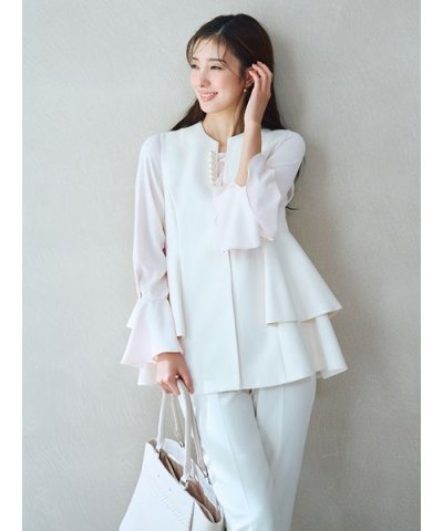 【洗える】ペプラムパールジレ