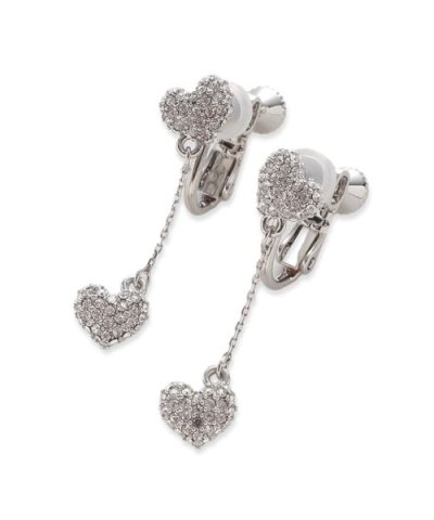 ハートパヴェビジューイヤリング